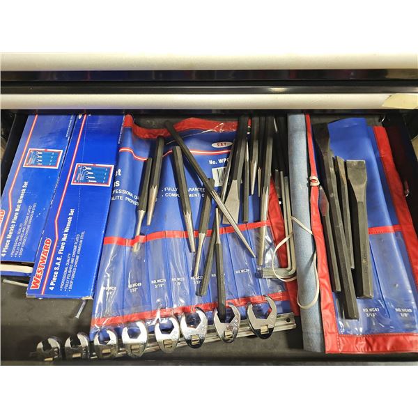 Westward SAE Flare Nut Wrench Set and Punch/Chisel Tool Lot