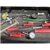 Image 1 : Automotive Diagnostic Tools with Pressure Gauges and Red Handles, Caliper Included