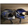 Image 1 : Full Face Adult Motocross Helmets, Blue and Black Graphics