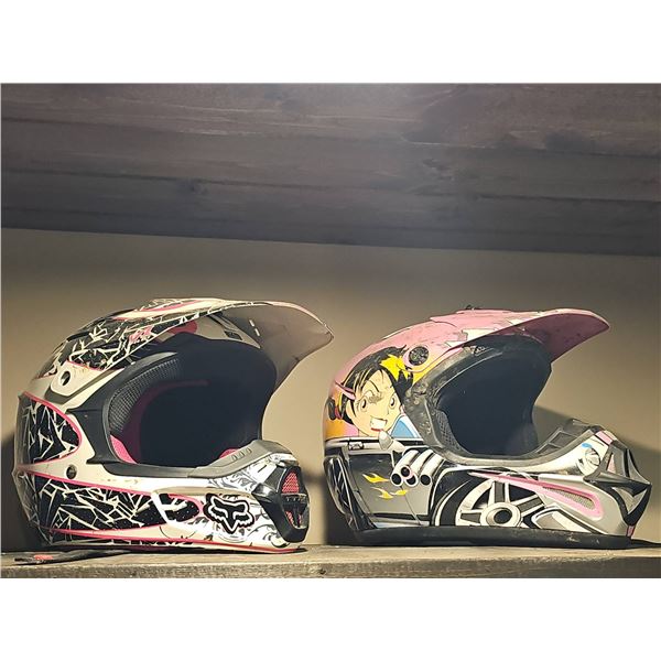 Youth Motocross Helmets Fox Racing and Cartoon Graphic Designs