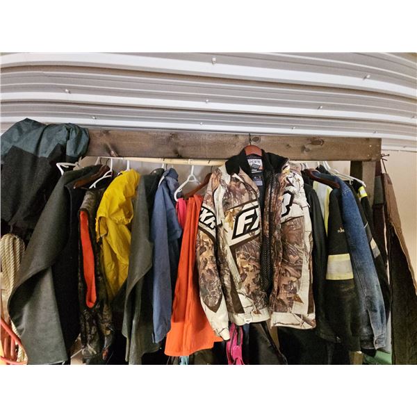 Outerwear Lot: FXR Jacket, Roxy Pants, Viking Rain Coat, Reflective Jacket