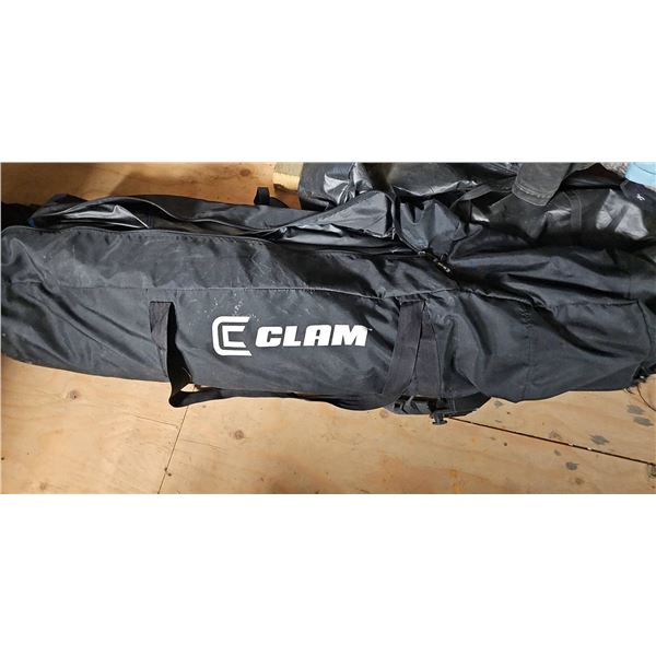 Clam Outdoors Ice Fishing Pop Up Tent with Carrying Bag