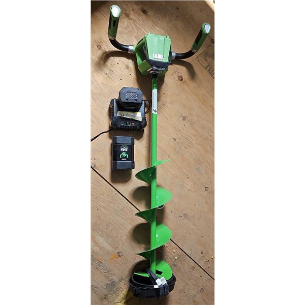 ION R1 Electric Ice Auger with 5Ah Battery and Charger