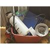 Image 1 : Gear: Ski Boot, Polyethylene Tarp, Sprayer, Heat Lamp Reflector