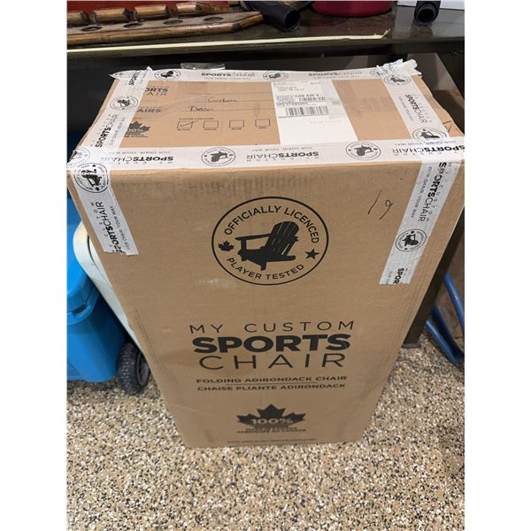 My Custom Sports Chair Folding Adirondack Chair Black Colour New in Box