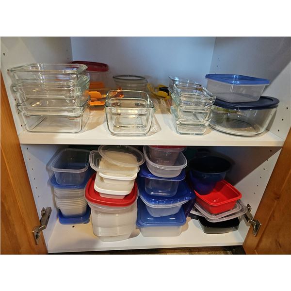 Glass and Plastic Food Storage Containers