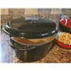 Image 1 : Red and Black Bowls with Decorative Bowls and Black Enamel Cast Iron Dutch Oven