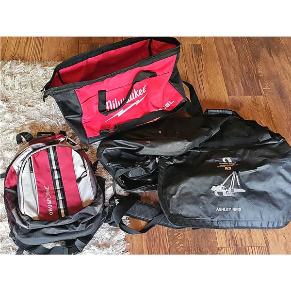 Milwaukee M18 Fuel Tool Bag, ObusForme Backpack, Ashley Reid Duffle Bag Lot