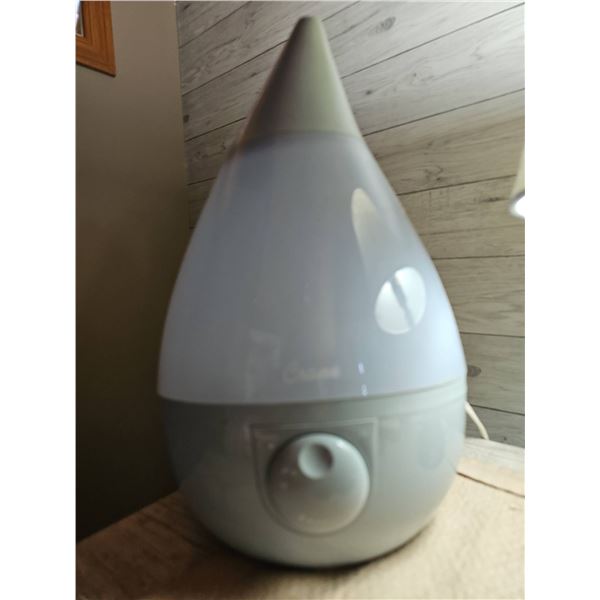 Crane Drop Ultrasonic Cool Mist Humidifier Grey and White