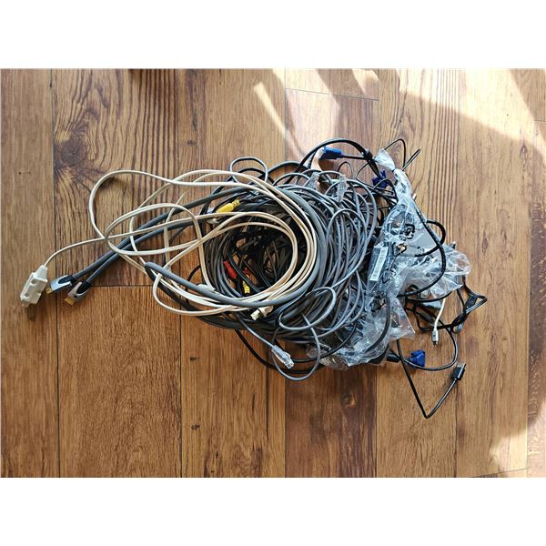 Computer, Audio, and Video Cables Bundle