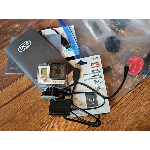 GoPro HERO3+ Camera Bundle with Remote, 64GB microSD Card, Mounts and Accessories