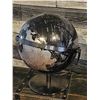 Image 2 : Black and Silver Desktop World Globe with Metal Stand