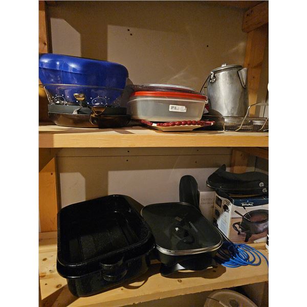 Cookware and Small Appliances Including Rival Electric Fondue Pot