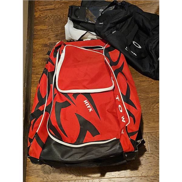 GRIT HTFX Red Hockey Bag and Oakley Black Backpack Lot
