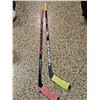 Image 1 : Reebok Sickick III and Sherwood Junior Hockey Sticks, Colour Tape