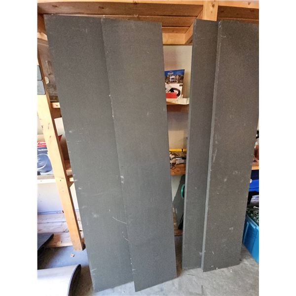 3 Black Wooden Shelves With Attached Metal Brackets