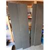 Image 1 : 3 Black Wooden Shelves With Attached Metal Brackets