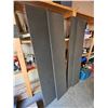 Image 2 : 3 Black Wooden Shelves With Attached Metal Brackets