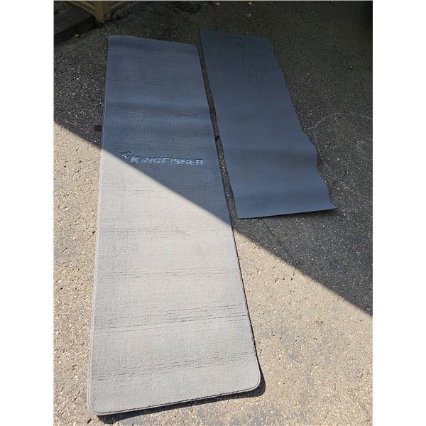 KingFisher Branded Grey Exercise or Yoga Mat Lot, Set of 2