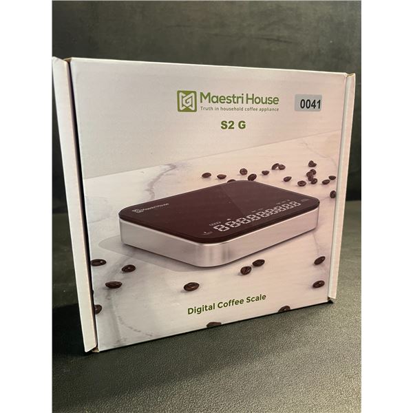 Maestri House S2 Digital Coffee Scale with Timer; Barista Coffee Scale Kit w/ Carrying Case - NEW