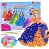 Image 1 : Poke-In-Fun Princesses Arts/Craft Kit for Kids - 3D Princess Crafting Kit - New
