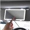 Image 1 : LED Light-Up Rechargeable Mirror for Car Visors - 3 Light Modes, 80 LED's, Dimmable/Touch Control