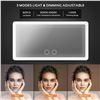 Image 3 : LED Light-Up Rechargeable Mirror for Car Visors - 3 Light Modes, 80 LED's, Dimmable/Touch Control
