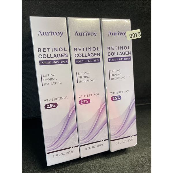 3 Boxes of Aurivoy Retinol Collagen (60ml) Lifting/Firming/Hydrating for All Skin Types - New!