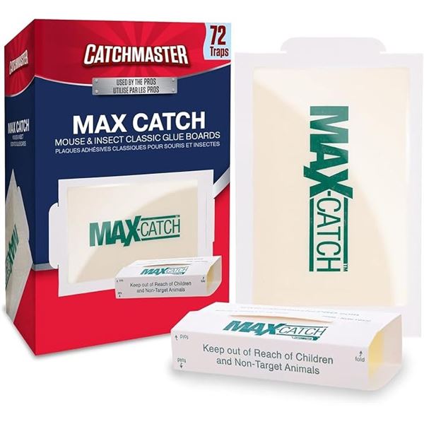 72-Pack Box of Max-Catch Classic Mouse Glue Boards - Ready to Use Traps - New Sealed!
