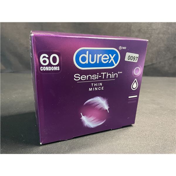 60-Pack Box of Durex Sensi-Thin Condoms - New Sealed (Exp: 2029-02)