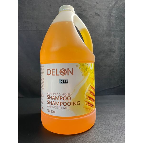 1-Gallon Jug of DELON Almond & Honey Shampoo (3.78L) Moisturizing/Deeply Hydrates Hair - New