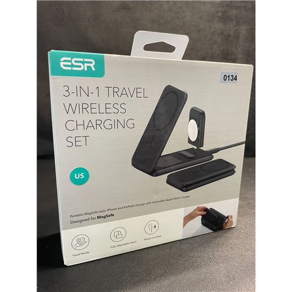 ESR 3-in-1 Travel Wireless Charging Set - Magsafe-Style Phone/Airpods Charger w/ Watch Charger - New