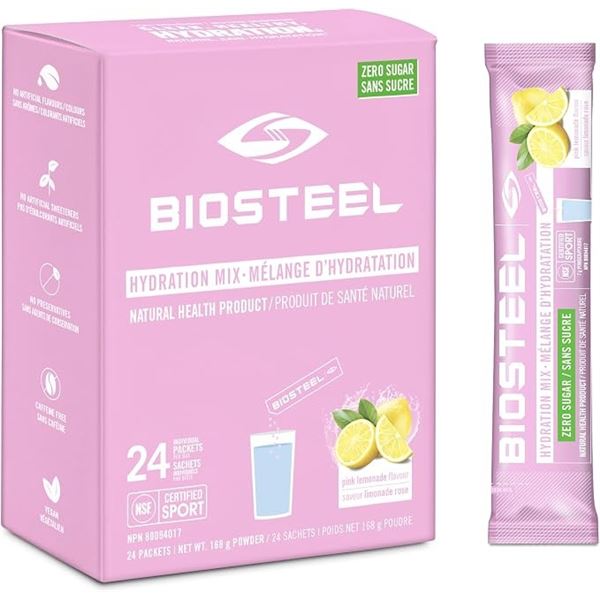 Biosteel Hydration Mix (24 Packets) Pink Lemonade Flavour - New Sealed