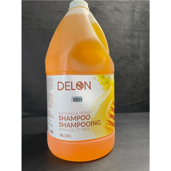 1-Gallon Jug of DELON Almond & Honey Shampoo (3.78L) Moisturizing/Deeply Hydrates Hair - New