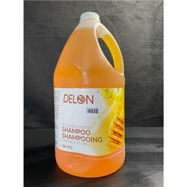 1-Gallon Jug of DELON Almond & Honey Shampoo (3.78L) Moisturizing/Deeply Hydrates Hair - New