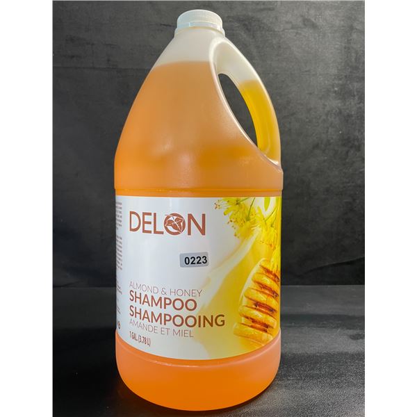1-Gallon Jug of DELON Almond & Honey Shampoo (3.78L) Moisturizing/Deeply Hydrates Hair - New