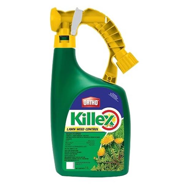 Ortho Killex Lawn Weed Control Spray (1L) Ready-To-Spray Herbicide Solution for Lawns - New