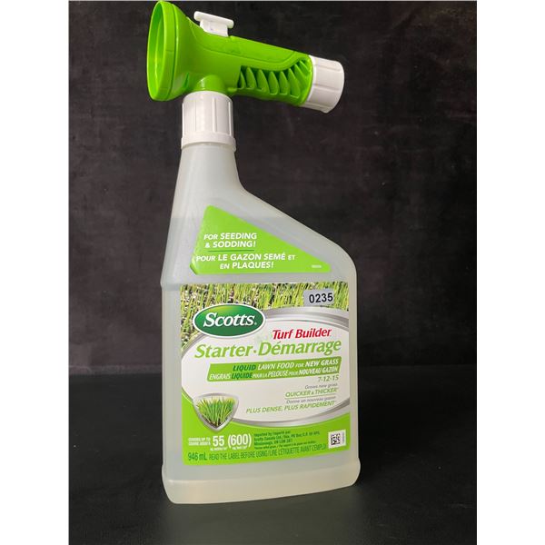 Scotts Turf Builder Starter Liquid Lawn Food for New Grass (946ml) Grows Grass Quicker/Thicker - New
