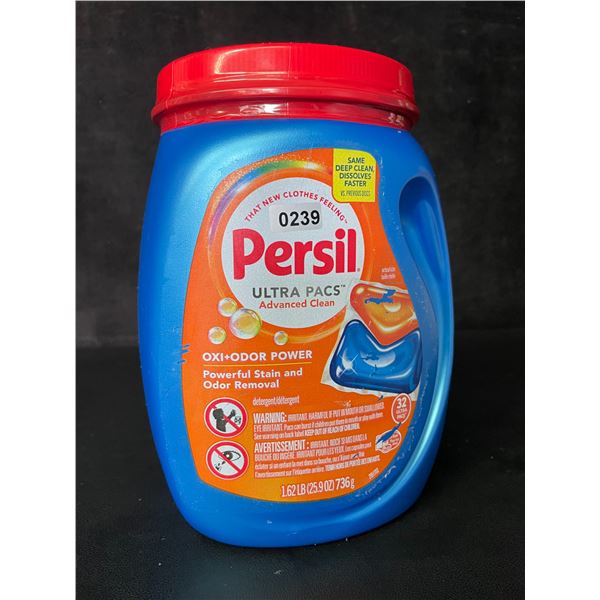 Persil Ultra Pacs Oxi+Odor Powerful Stain/Odor Removal Laundry Detergent Pods - 1.62lb Tub - New