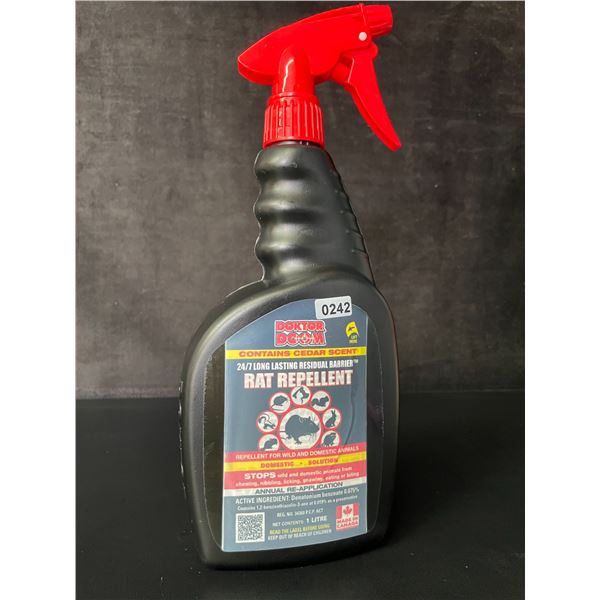 Doktor Doom Rat Repellent Spray (1L) Repellent for Wild & Domestic Animals; Long-Lasting - New