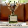 Image 6 : Craft & Kin Stone Fruit & Sage Botanical Scented Reed Diffuser with Dried Flowers - New