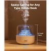 Image 2 : Ultrasonic Aromatherapy Diffuser for Home (200ml) w/ 7-Color Lights; Volcano Mountain Design - New
