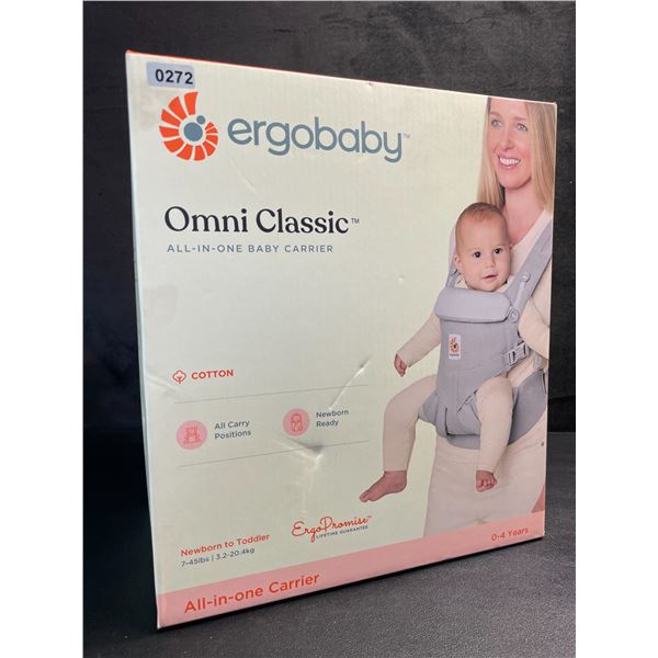 Ergobaby Omni Classic All-In-One Baby Carrier (0-4yrs) Newborn to Toddler (Pearl Grey - Cotton) New
