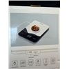 Image 2 : USB-C Rechargeable Digital Kitchen Scale (22lb/10kg Capacity) LED Touch Screen, Tempered Glass - New