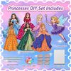 Image 6 : Poke-In-Fun Princesses Arts/Craft Kit for Kids - 3D Princess Crafting Kit - New