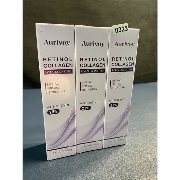 3 Boxes of Aurivoy Retinol Collagen (60ml) Lifting/Firming/Hydrating for All Skin Types - New!