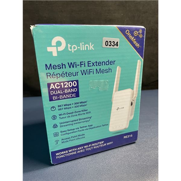 TP-Link AC1200 Mesh Wi-Fi Extender/WiFi Booster - Works with Any WiFi Router - New Sealed!