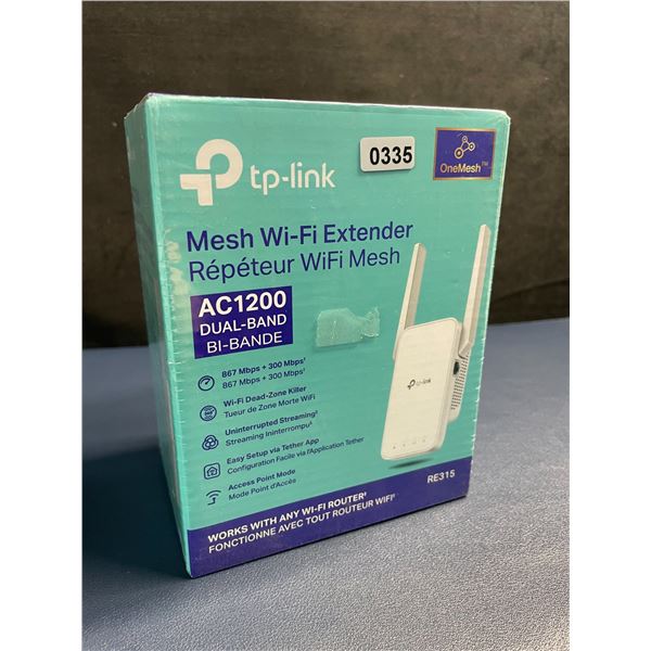 TP-Link AC1200 Mesh Wi-Fi Extender/WiFi Booster - Works with Any WiFi Router - New Sealed!