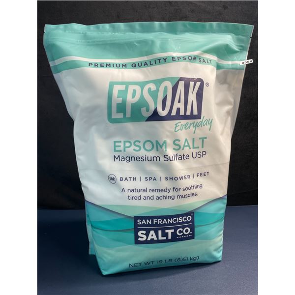 19LB Bag of EPSOAK Everyday Epsom Salts - For Bath/Spa/Shower/Feet - Brand New
