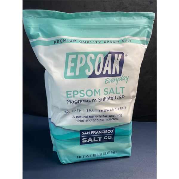 19LB Bag of EPSOAK Everyday Epsom Salts - For Bath/Spa/Shower/Feet - Brand New